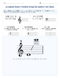 Essential Music Notation Terms