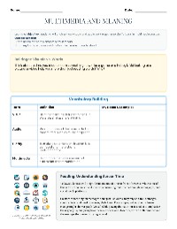 1/29 Multimedia Analysis Worksheet