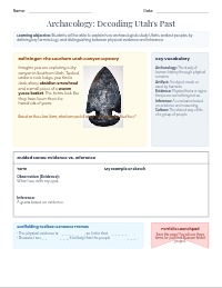 Uncovering Utah's Past: Archaeology Fundamentals