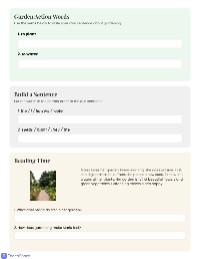 German Garden Vocabulary Practice