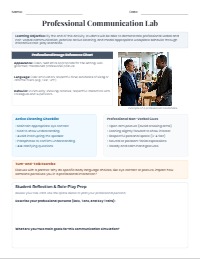 Professionalism Role-Play Activity