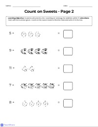 Counting On Sweets Addition Practice