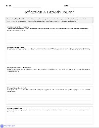 Self-Reflection Journaling Worksheet