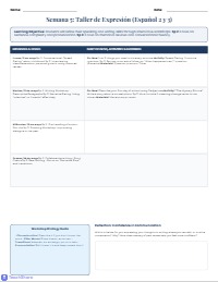Spanish 2 & 3: Weekly Instructional Roadmap