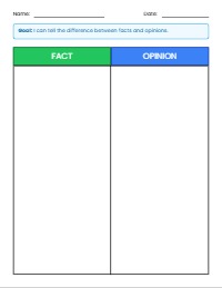 Fact or Opinion: Sorting Fun