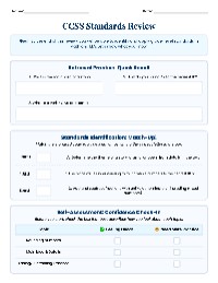 CCSS Standards Review Guide