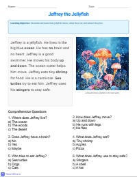 Jeffrey the Jellyfish Journey Story