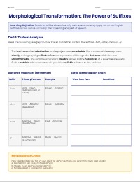 Mastering English Suffixes for Middle School