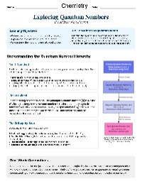 Understanding Quantum Numbers