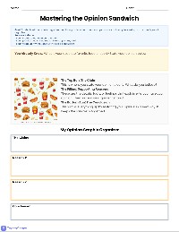 Mastering Opinion Writing Organizers