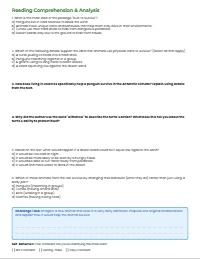 Animal Survival: Evaluating Details and Ideas