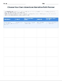 Choose Your Own Adventure Planner
