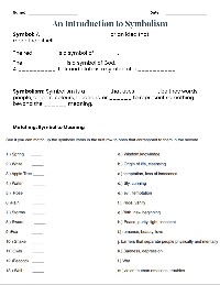 Introduction to Symbolism Worksheet
