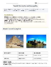 D4W1 World His Social Classes and Hierarchy