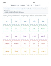 Morpheme Matching Game