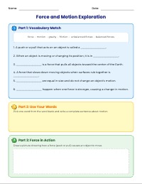 Exploring Forces and Motion Assessment
