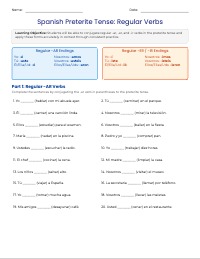 Mastering Regular Spanish Preterite Tense Verbs