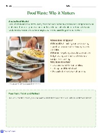 Understanding Food Waste