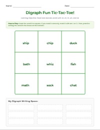 Consonant Digraph Tic-Tac-Toe Game