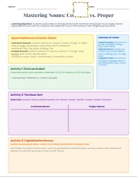 Mastering Nouns: Proper, Abstract, and Irregular Plurals