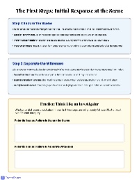 Crime Scene Investigation Steps