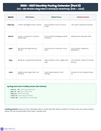 LEAP Curriculum Scope and Sequence Guide