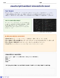 JavaScript Eventlari