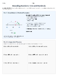 Rounding Numbers Homework