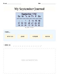 My September Journal Activities
