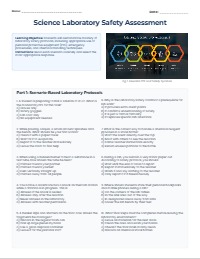 Science Laboratory Safety Proficiency Assessment