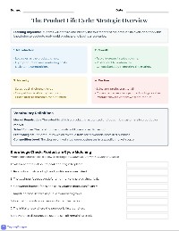 Product Life Cycle Worksheet