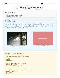 Light and Sound Quiz