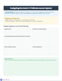 The First Five Minutes Matter: Curriculum Topic Brainstorming Handout