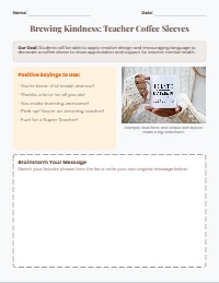 Mental Health Awareness Coffee Sleeve Design