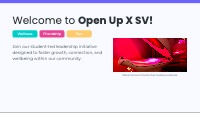 Welcome to Open Up X SV Wellness