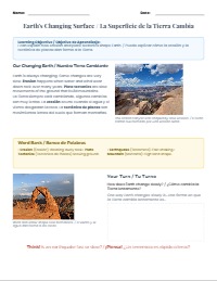 Bilingual Earth Science Worksheet
