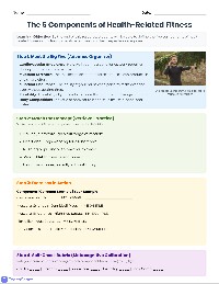 Mastering the 5 Components of Fitness