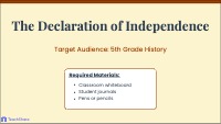 Birth of a Nation: The Declaration of Independence