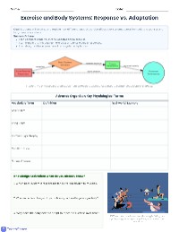 Exercise Physiology Analysis