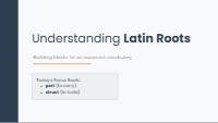 Mastering Latin Roots Port and Struct