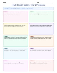 One-Step Word Problem Mastery Challenge