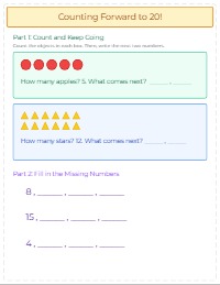 Fun With Counting Forward To Twenty