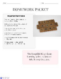Homework Packet Overview