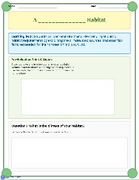 Animal Habitat Assessment Worksheet