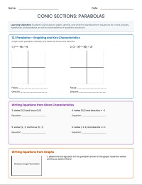 Comprehensive Conic Sections Mastery Worksheet