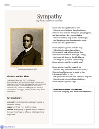 Exploring Sympathy in Dunbar's Work
