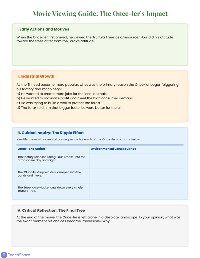 The Lorax Cause Effect Guide