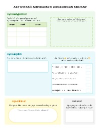 Environmental Awareness Worksheet