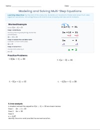 L18 Fluency Mastering Multi-Step Algebraic Equations
