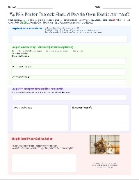 Exotic Animals PSA Planning Worksheet
